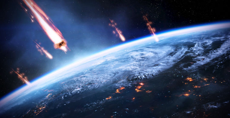 NASA выпустило карту падающих на Землю астероидов