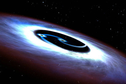 Две свермассивные черные дыры образовали квазар